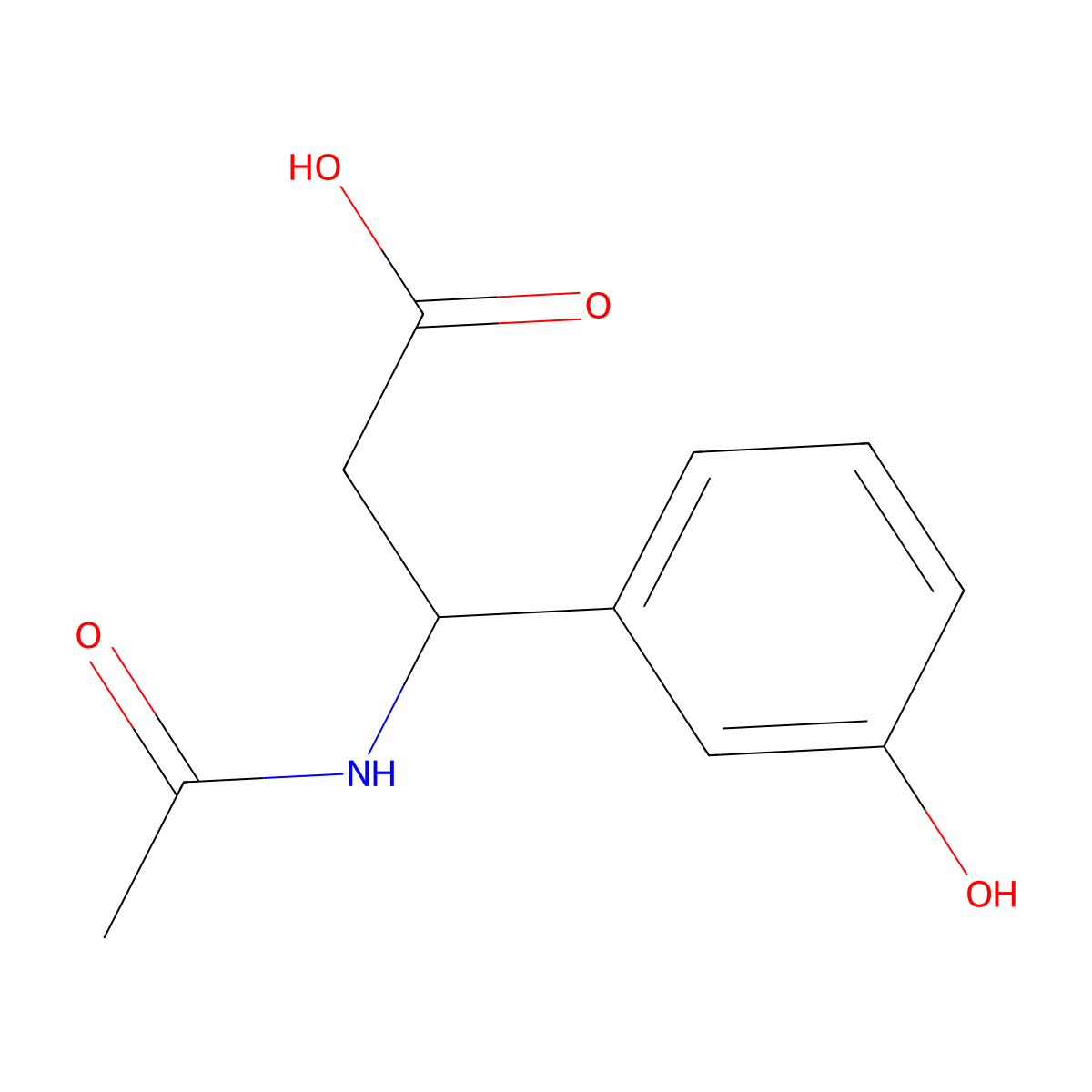 3-Acetamido-3-(3-hydroxyphenyl)propanoic acid molecular structure, CAS 2680766-44-1
