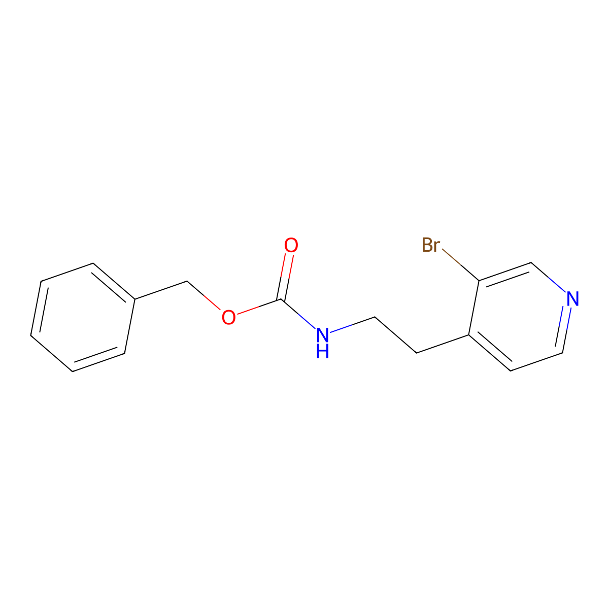 benzyl N-[2-(3-bromopyridin-4-yl)ethyl]carbamate molecular structure, CAS 2680766-62-3