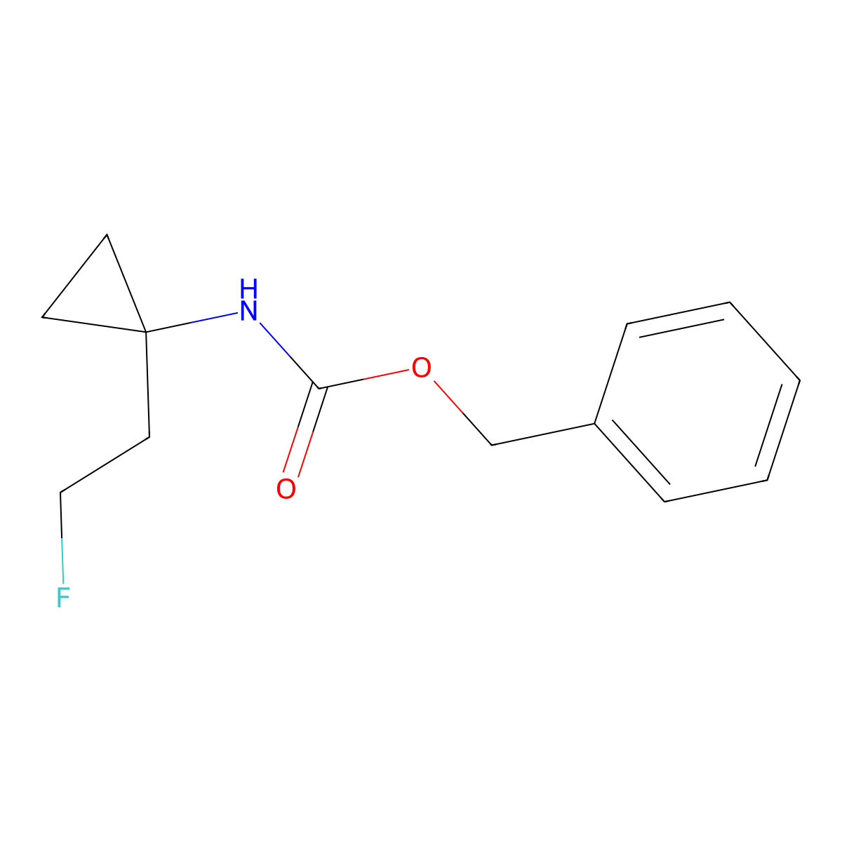 benzyl N-[1-(2-fluoroethyl)cyclopropyl]carbamate molecular structure, CAS 2680766-65-6