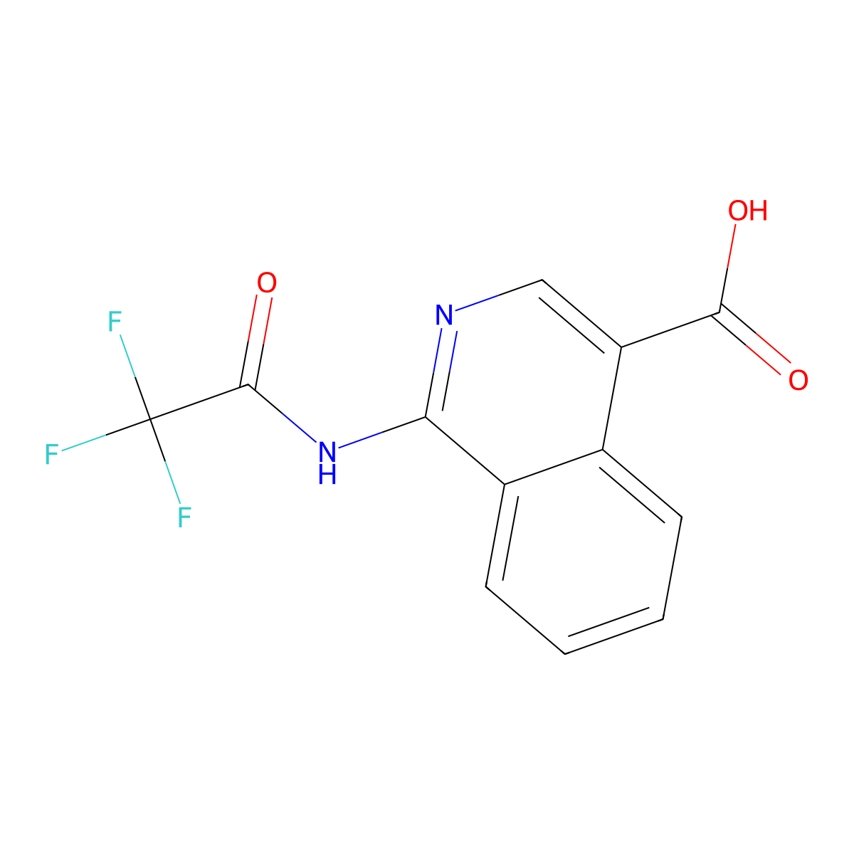 1-(2,2,2-Trifluoroacetamido)isoquinoline-4-carboxylic acid molecular structure, CAS 2680766-67-8