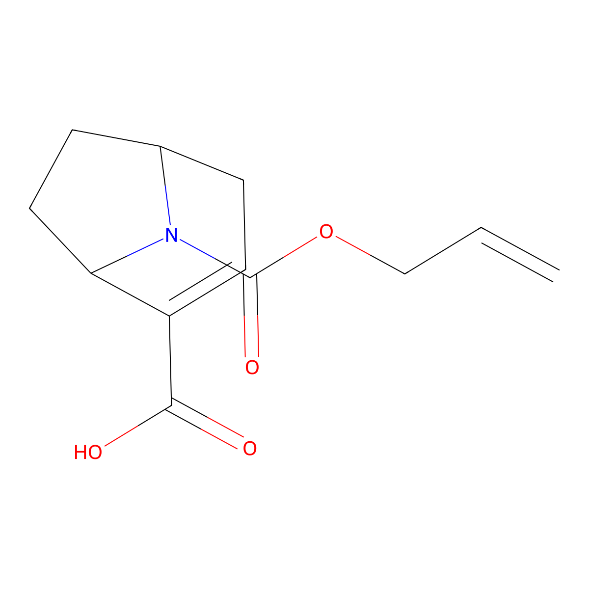 8-[(Prop-2-en-1-yloxy)carbonyl]-8-azabicyclo[3.2.1]oct-2-ene-2-carboxylic acid molecular structure, CAS 2680766-89-4