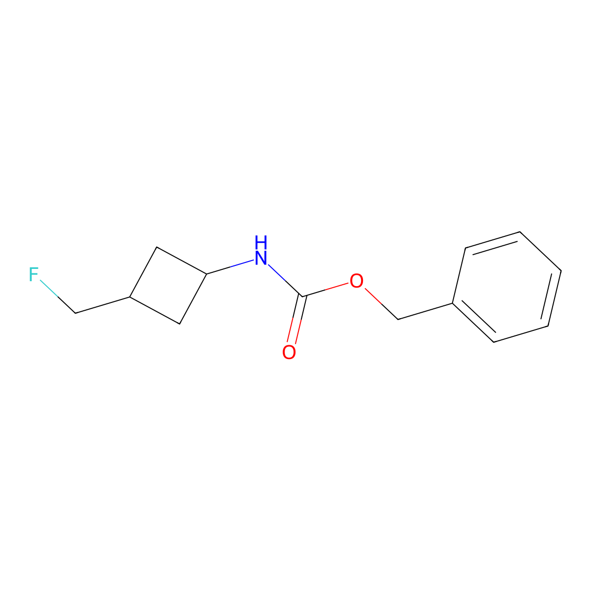 benzyl N-[3-(fluoromethyl)cyclobutyl]carbamate molecular structure, CAS 2680766-90-7