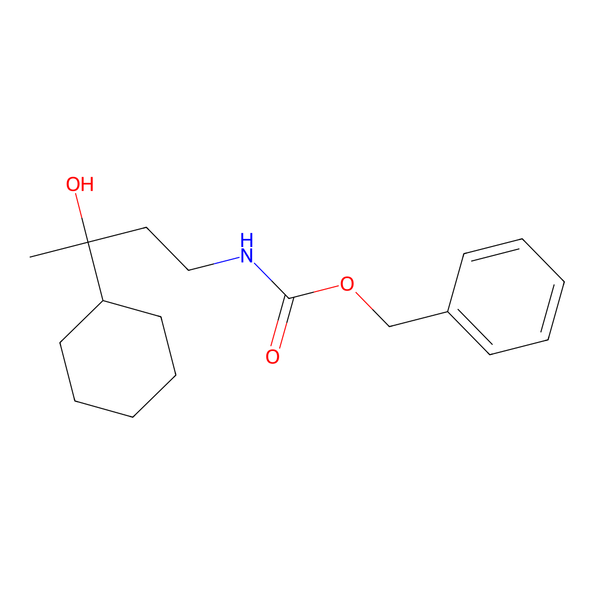 benzyl N-(3-cyclohexyl-3-hydroxybutyl)carbamate molecular structure, CAS 2680767-18-2