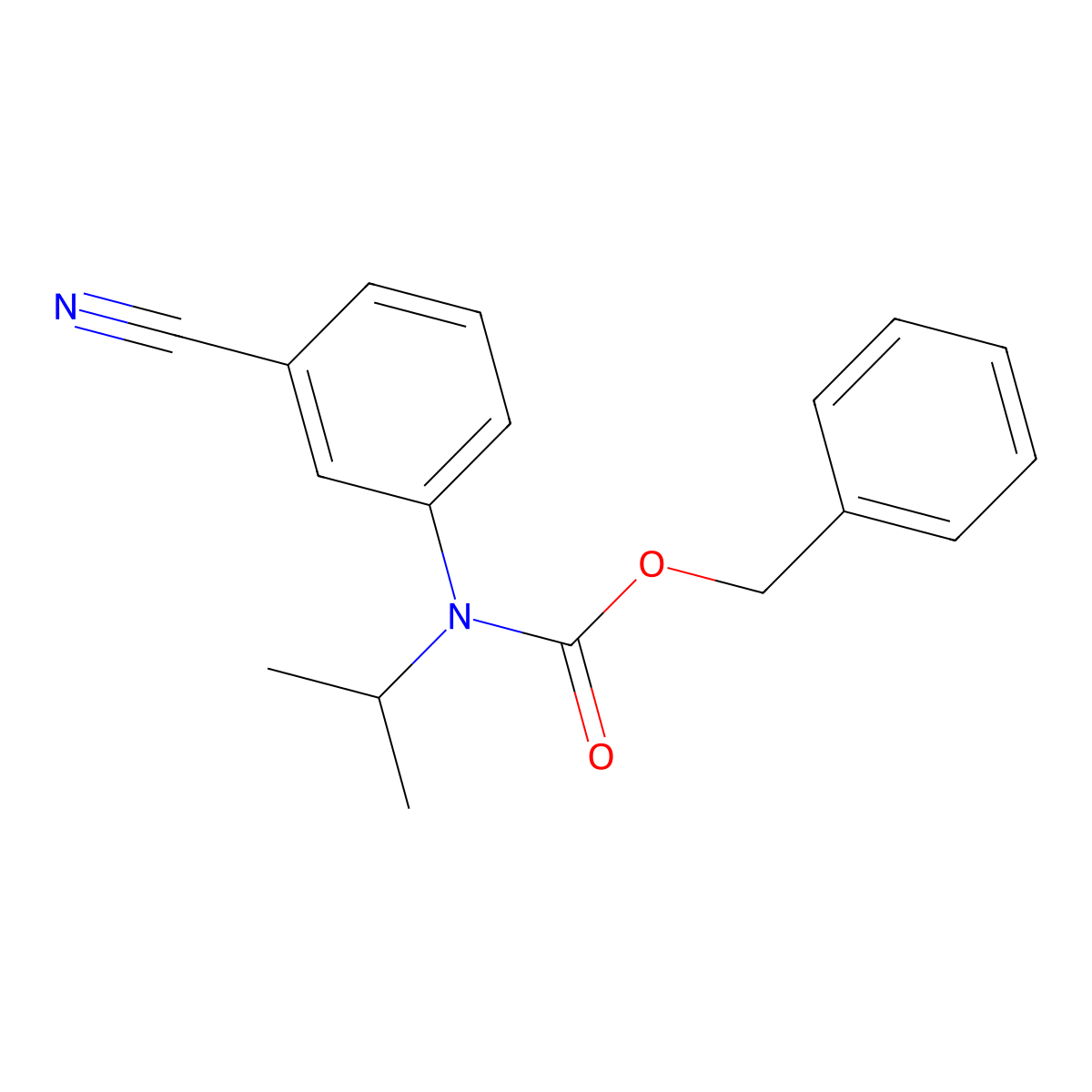 benzyl N-(3-cyanophenyl)-N-(propan-2-yl)carbamate molecular structure, CAS 2680767-26-2