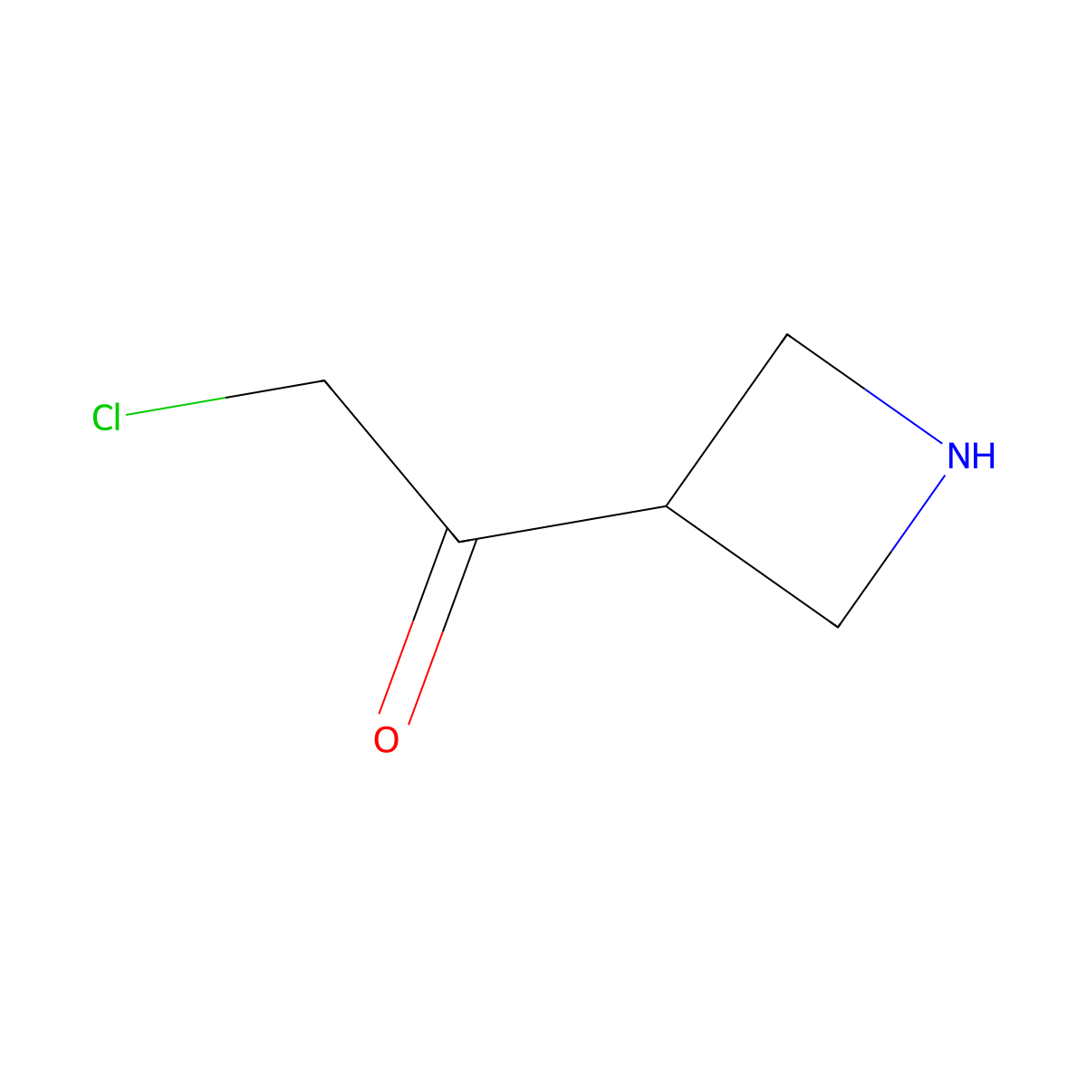 1-(Azetidin-3-yl)-2-chloroethan-1-one molecular structure, CAS 2680767-52-4