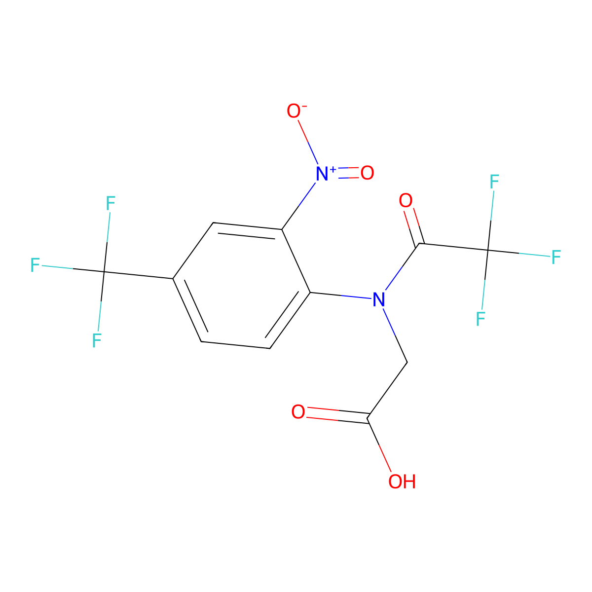 2-{2,2,2-trifluoro-N-[2-nitro-4-(trifluoromethyl)phenyl]acetamido}acetic acid molecular structure, CAS 2680767-73-9