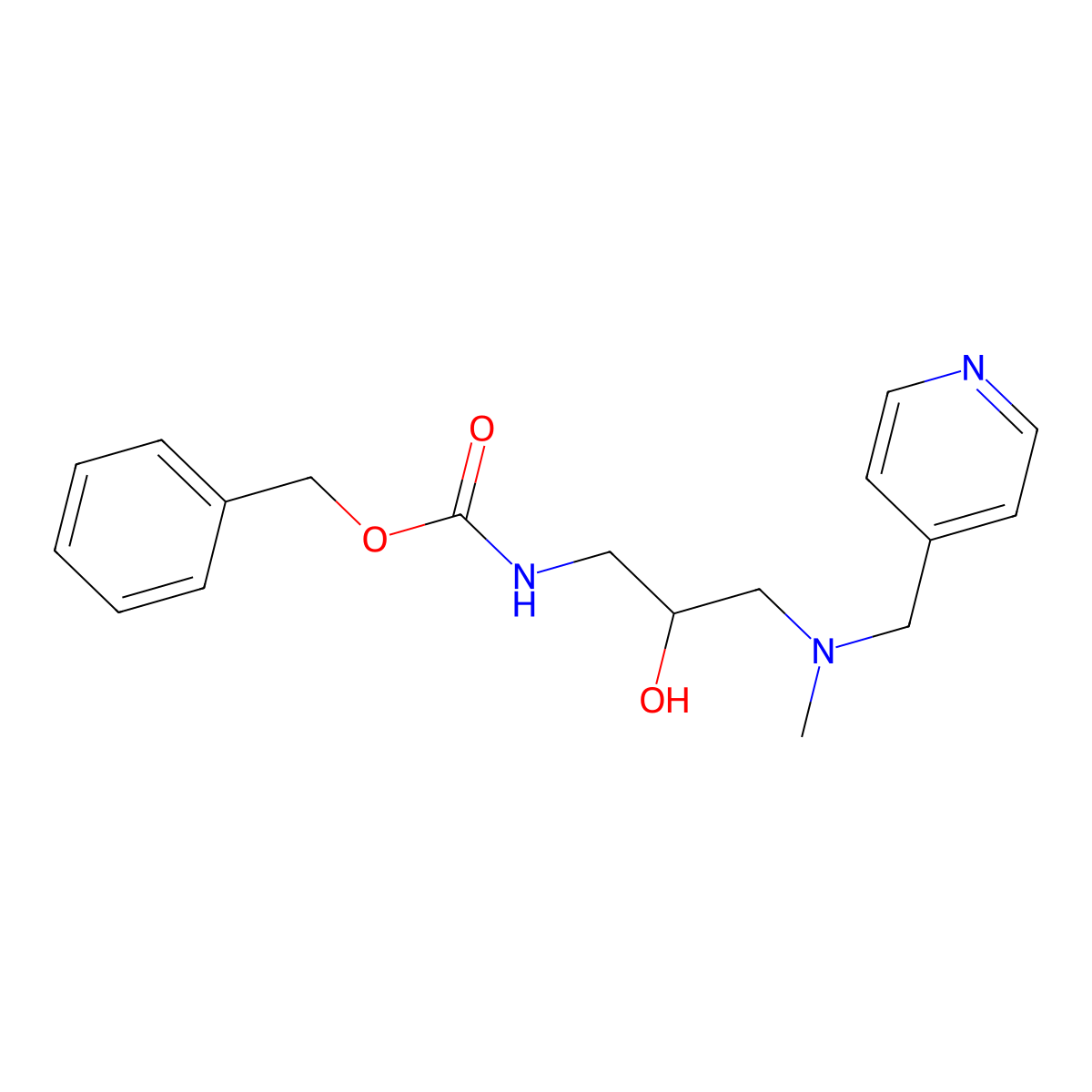 benzyl N-(2-hydroxy-3-{methyl[(pyridin-4-yl)methyl]amino}propyl)carbamate molecular structure, CAS 2680767-82-0