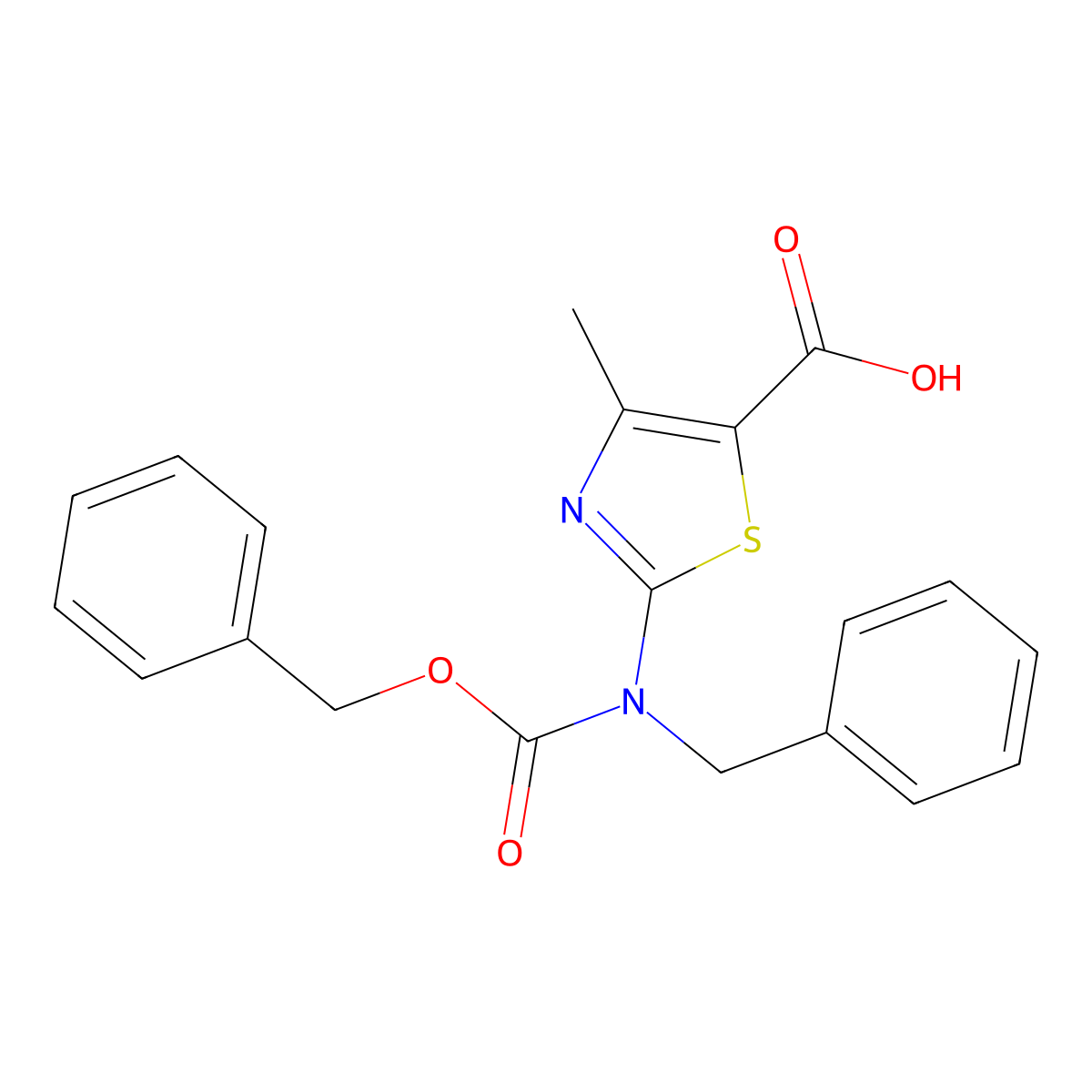 2-{Benzyl[(benzyloxy)carbonyl]amino}-4-methyl-1,3-thiazole-5-carboxylic acid molecular structure, CAS 2680768-03-8