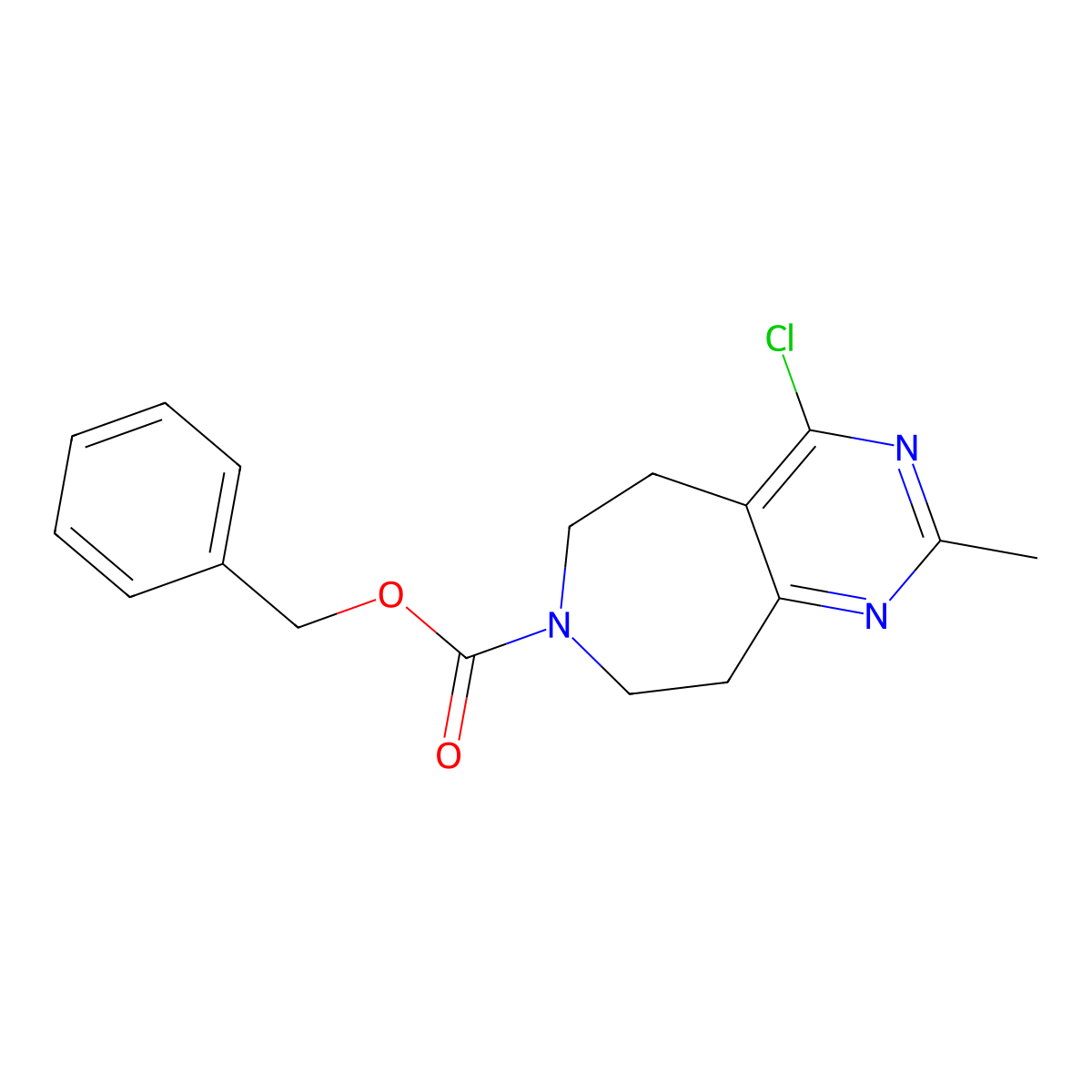 benzyl 4-chloro-2-methyl-5H,6H,7H,8H,9H-pyrimido[4,5-d]azepine-7-carboxylate molecular structure, CAS 2680768-15-2