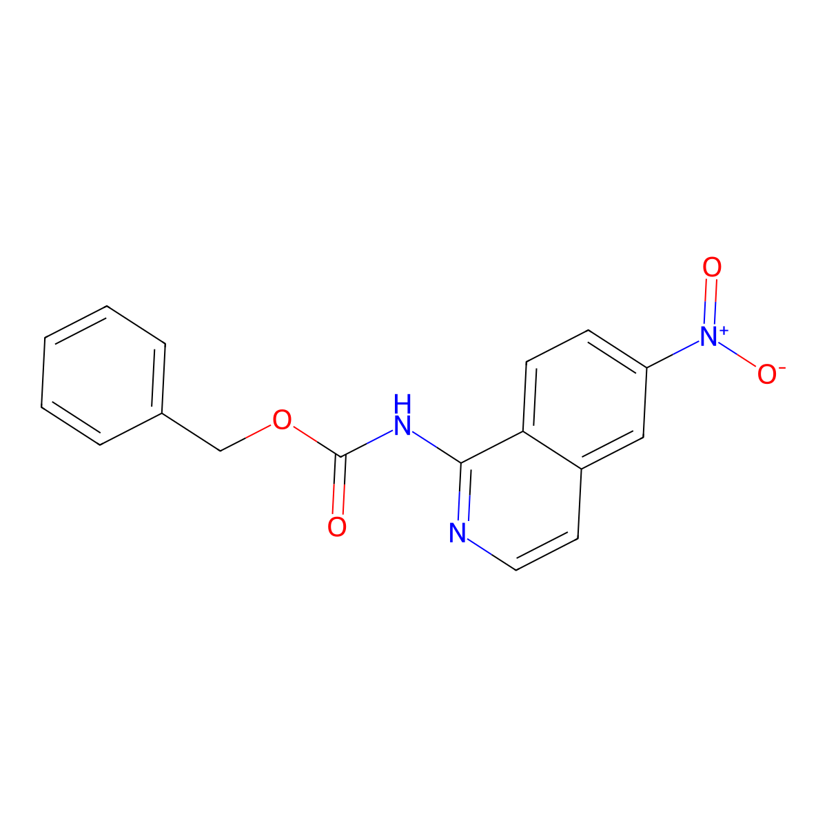 benzyl N-(6-nitroisoquinolin-1-yl)carbamate molecular structure, CAS 2680768-23-2