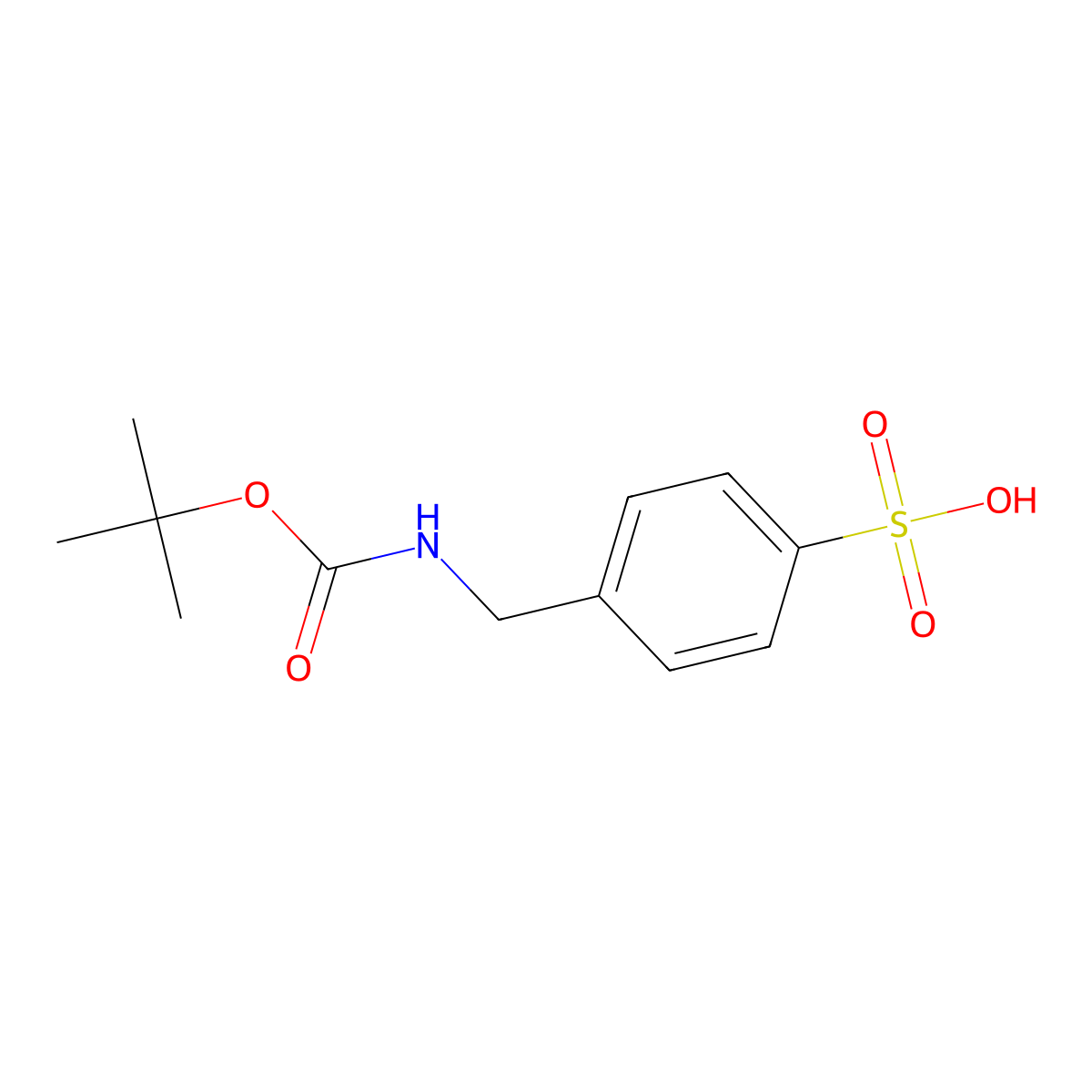 4-({[(Tert-butoxy)carbonyl]amino}methyl)benzene-1-sulfonic acid molecular structure, CAS 2680768-54-9