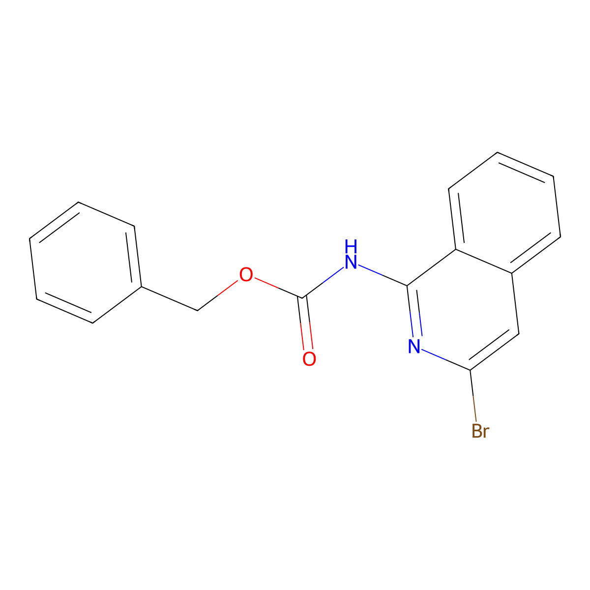 benzyl N-(3-bromoisoquinolin-1-yl)carbamate molecular structure, CAS 2680768-65-2