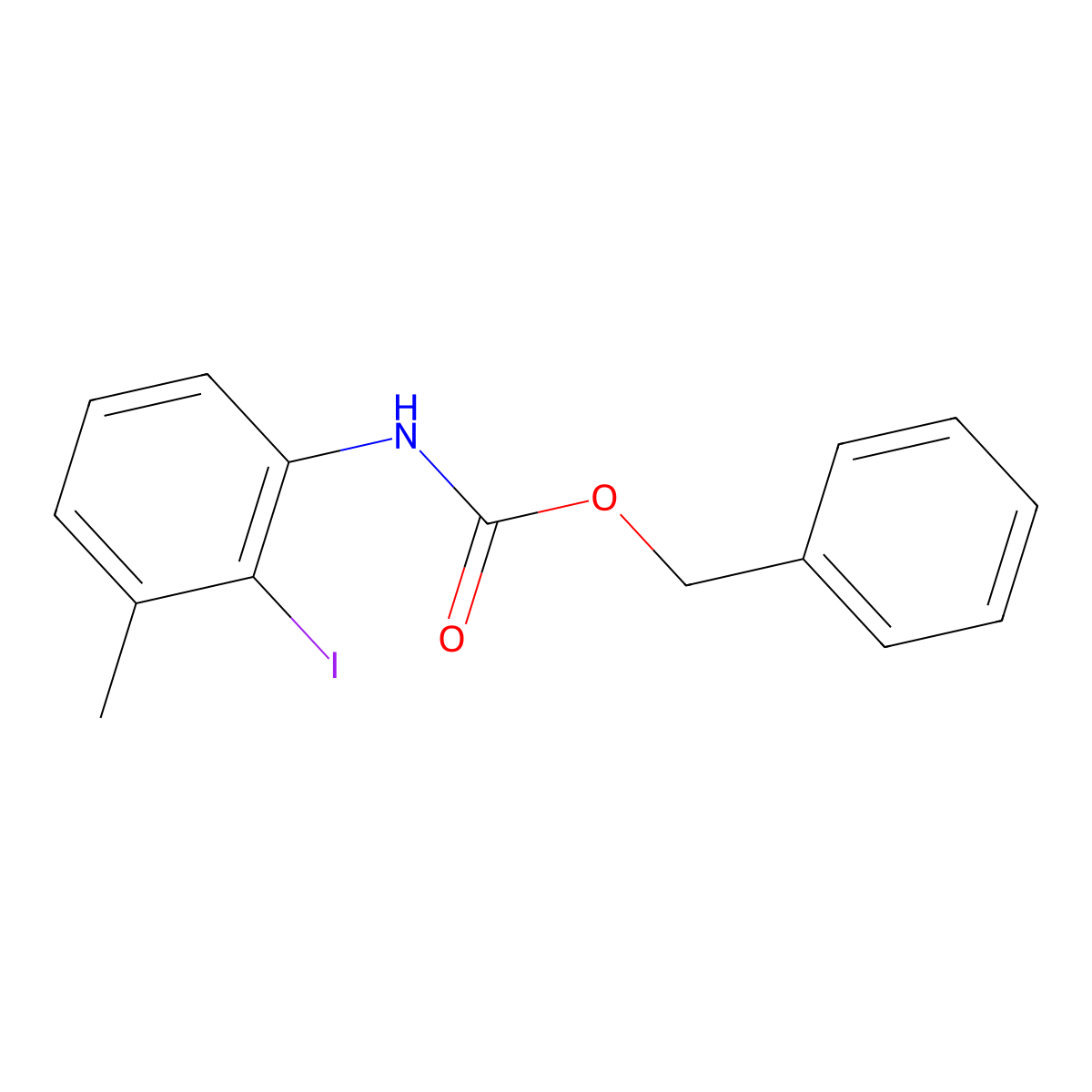 benzyl N-(2-iodo-3-methylphenyl)carbamate molecular structure, CAS 2680768-68-5