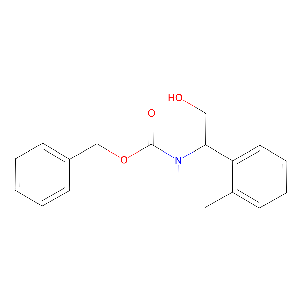 benzyl N-[2-hydroxy-1-(2-methylphenyl)ethyl]-N-methylcarbamate molecular structure, CAS 2680768-91-4