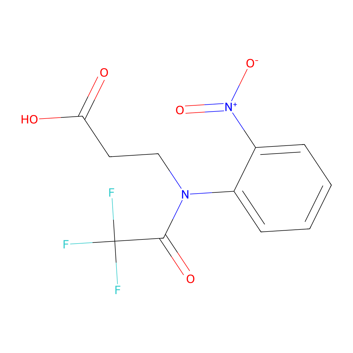 3-[2,2,2-trifluoro-N-(2-nitrophenyl)acetamido]propanoic acid molecular structure, CAS 2680768-96-9