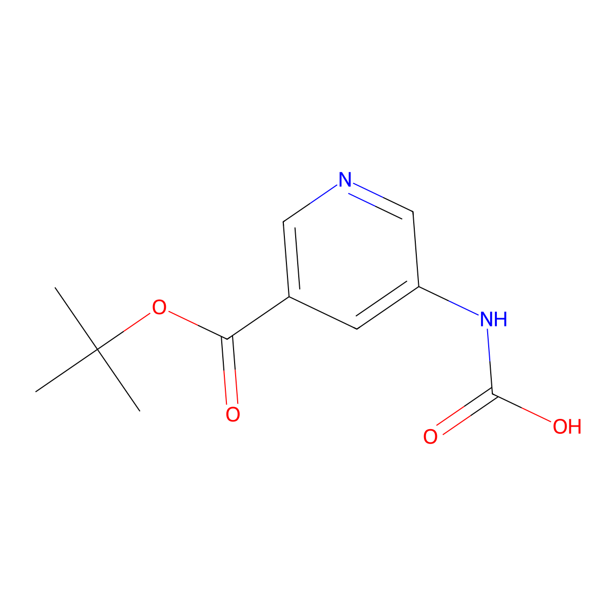{5-[(Tert-butoxy)carbonyl]pyridin-3-yl}carbamic acid molecular structure, CAS 2680769-18-8
