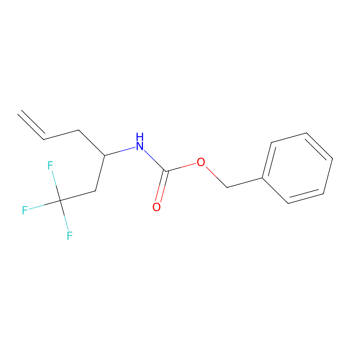 benzyl N-(1,1,1-trifluorohex-5-en-3-yl)carbamate molecular structure, CAS 2680769-21-3