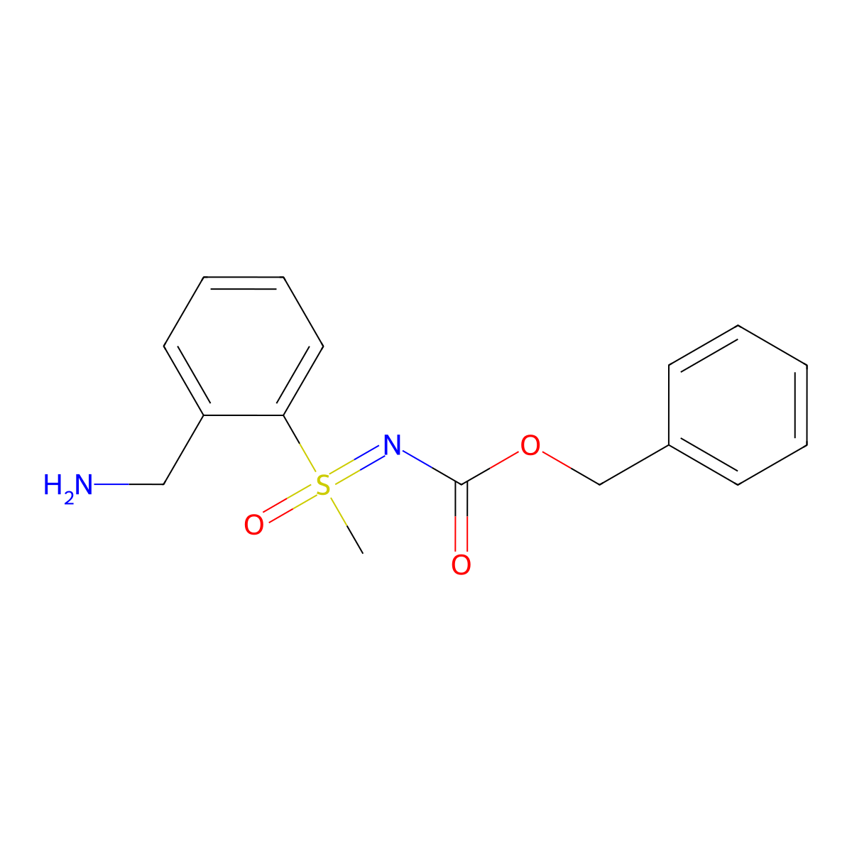 benzyl N-{[2-(aminomethyl)phenyl](methyl)oxo-lambda6-sulfanylidene}carbamate molecular structure, CAS 2680769-30-4