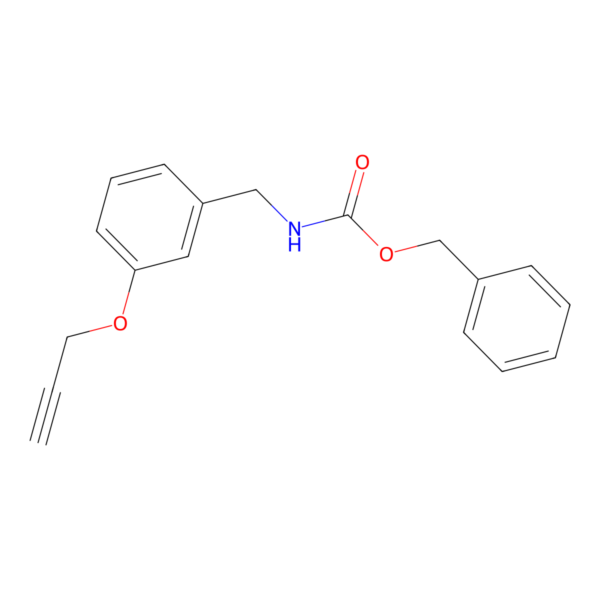 benzyl N-{[3-(prop-2-yn-1-yloxy)phenyl]methyl}carbamate molecular structure, CAS 2680769-34-8