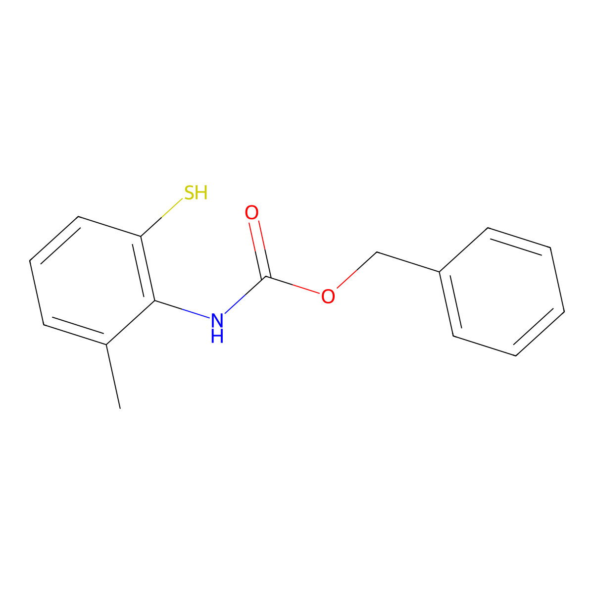 benzyl N-(2-methyl-6-sulfanylphenyl)carbamate molecular structure, CAS 2680769-38-2