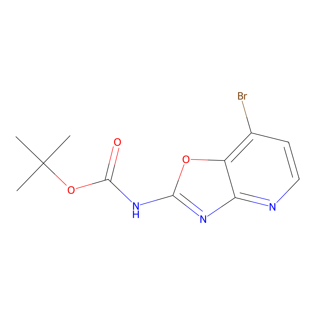tert-butyl N-{7-bromo-[1,3]oxazolo[4,5-b]pyridin-2-yl}carbamate molecular structure, CAS 2680769-41-7