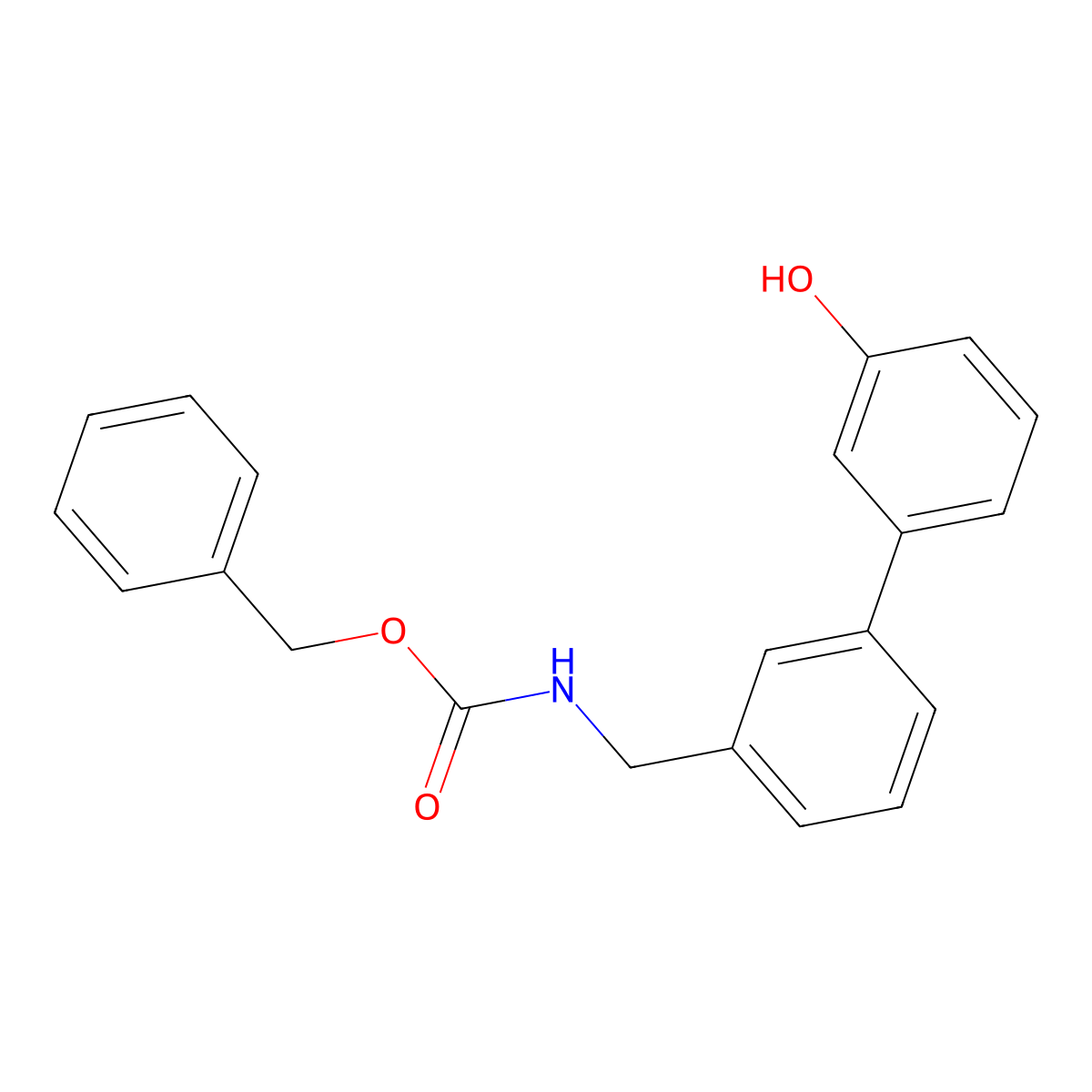 benzyl N-({3'-hydroxy-[1,1'-biphenyl]-3-yl}methyl)carbamate molecular structure, CAS 2680769-42-8
