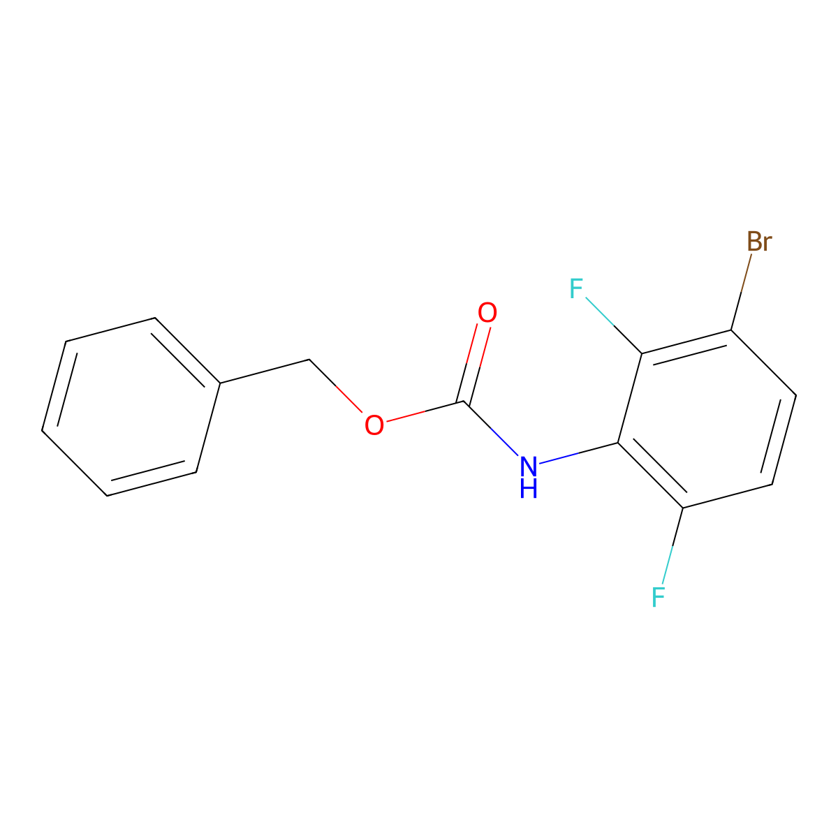 benzyl N-(3-bromo-2,6-difluorophenyl)carbamate molecular structure, CAS 2680769-62-2