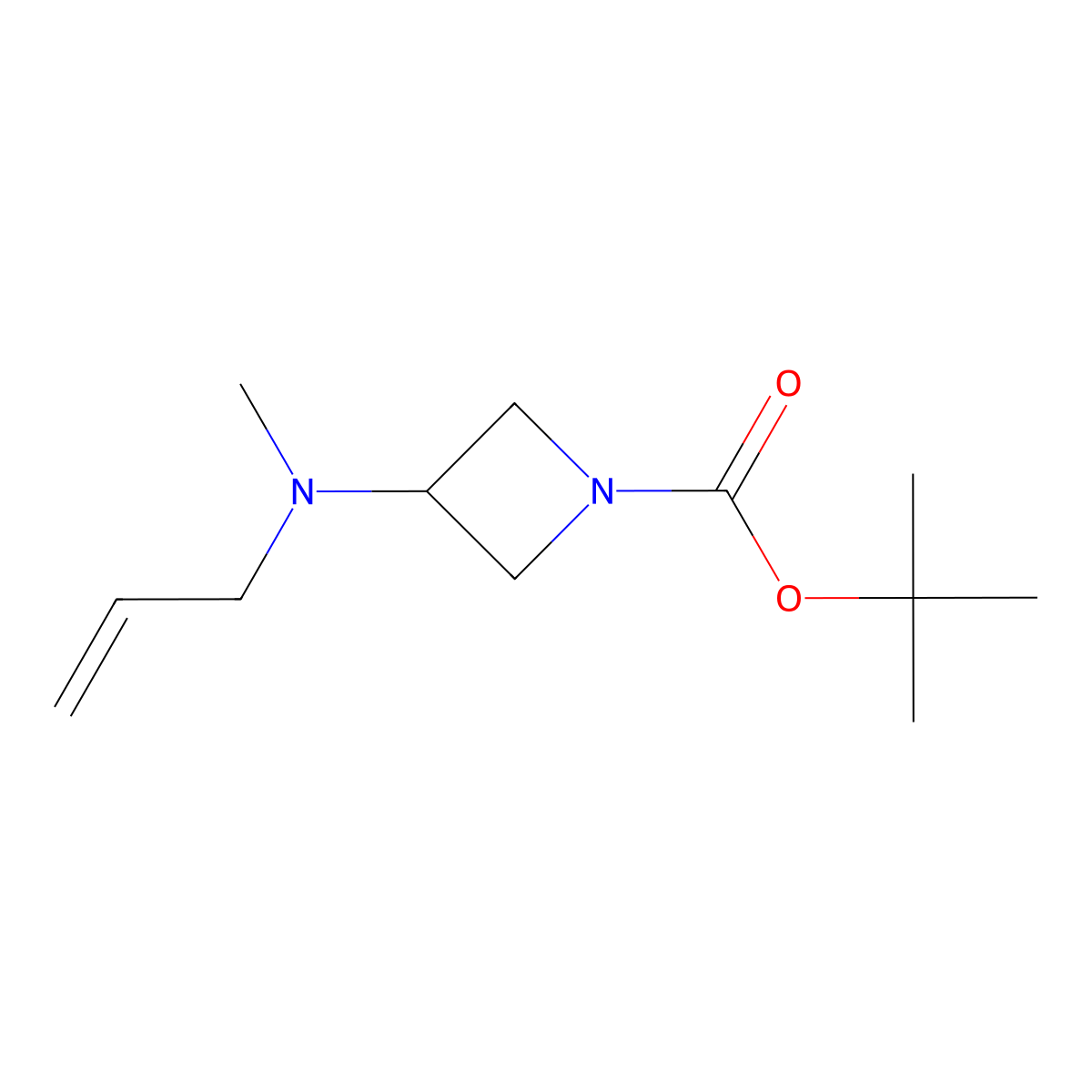 Tert-butyl 3-[methyl(prop-2-en-1-yl)amino]azetidine-1-carboxylate molecular structure, CAS 2680769-78-0
