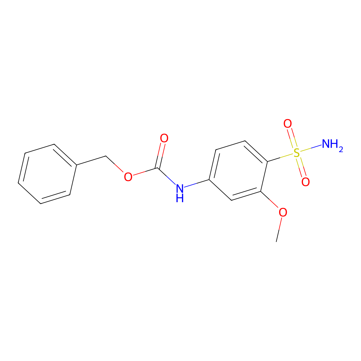 benzyl N-(3-methoxy-4-sulfamoylphenyl)carbamate molecular structure, CAS 2680769-79-1