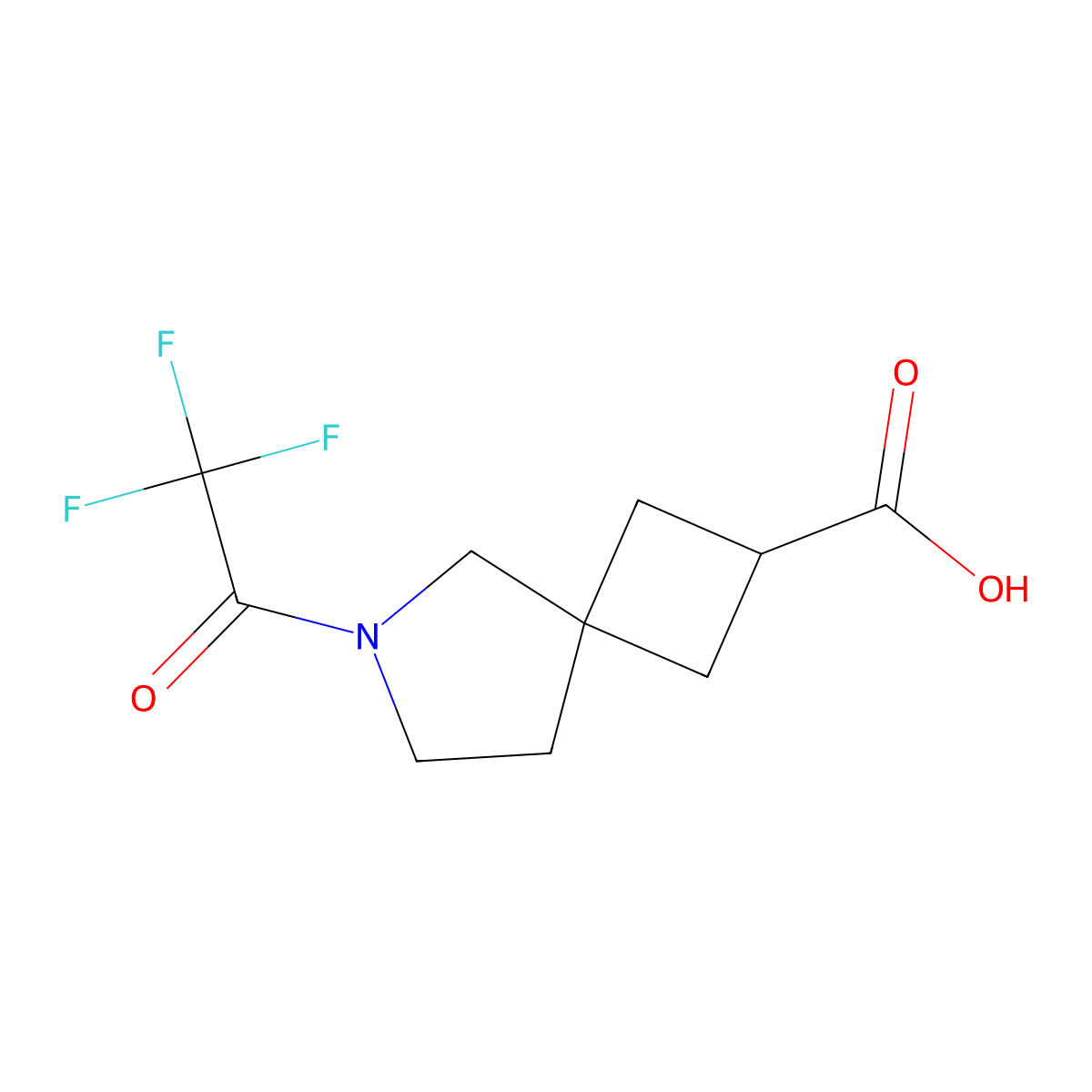 6-(Trifluoroacetyl)-6-azaspiro[3.4]octane-2-carboxylic acid molecular structure, CAS 2680769-92-8