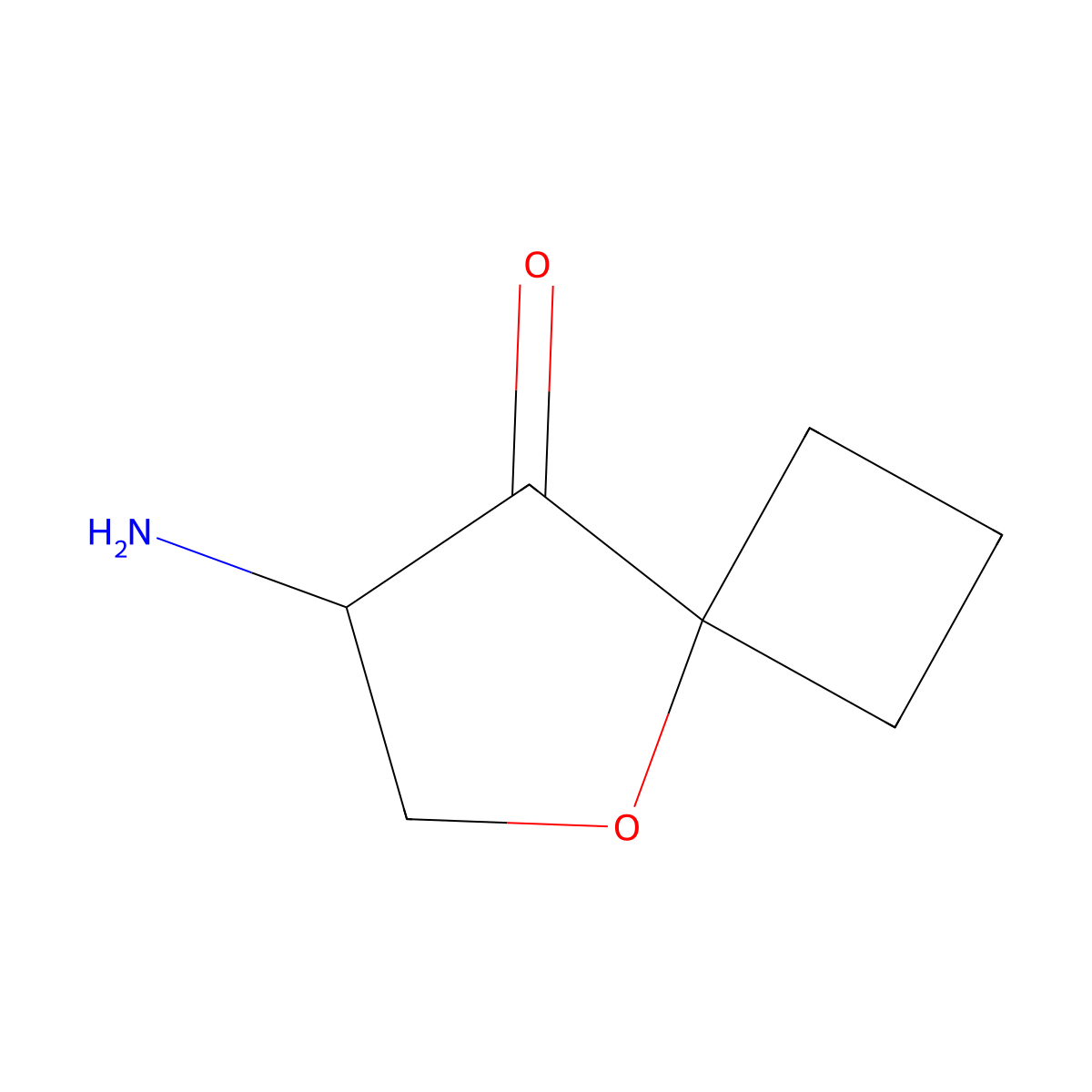 7-Amino-5-oxaspiro[3.4]octan-8-one molecular structure, CAS 2680770-16-3