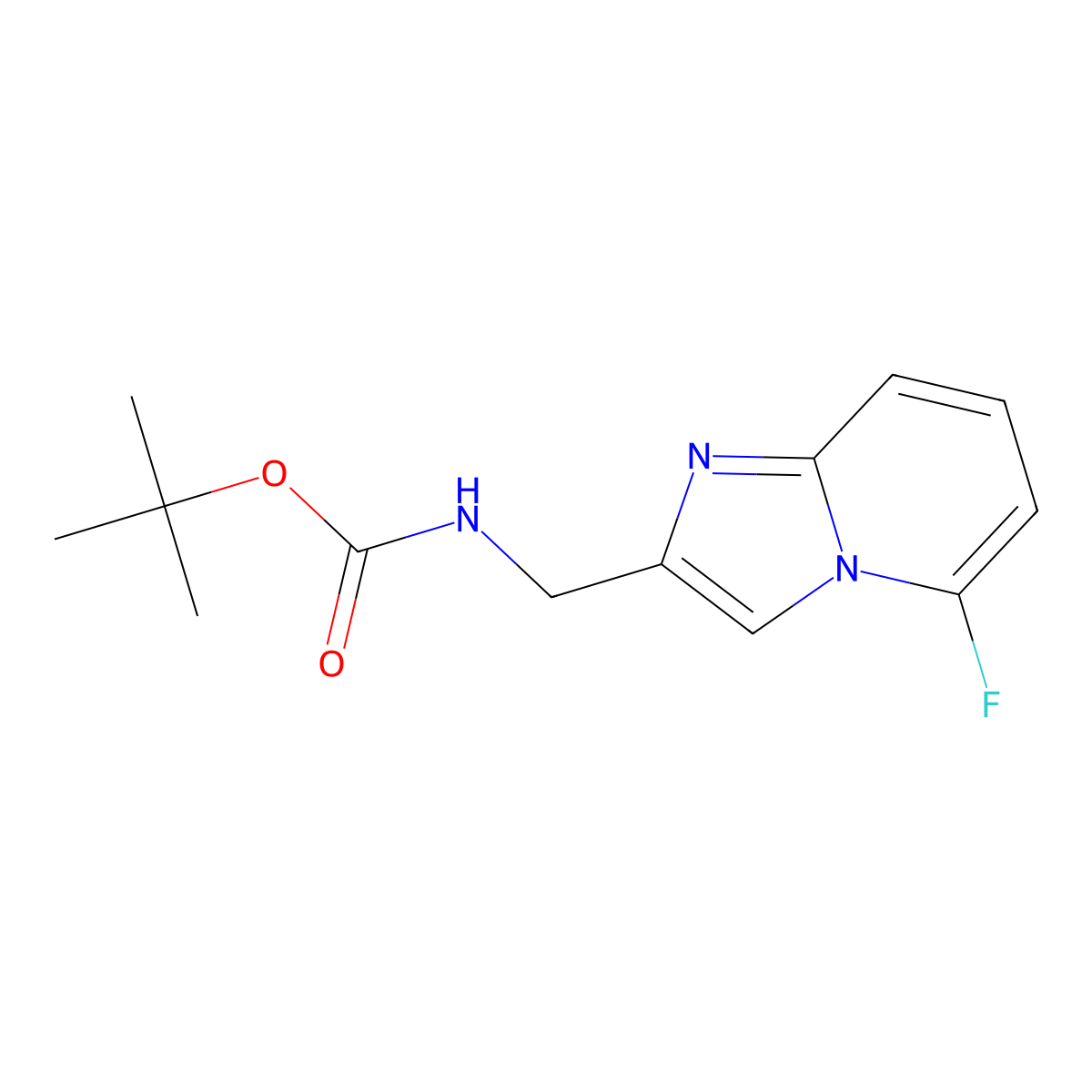 tert-butyl N-({5-fluoroimidazo[1,2-a]pyridin-2-yl}methyl)carbamate molecular structure, CAS 2680770-33-4