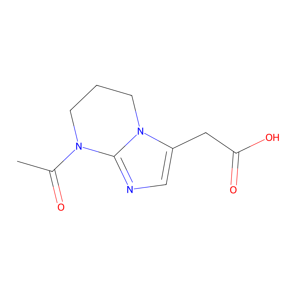 2-{8-acetyl-5H,6H,7H,8H-imidazo[1,2-a]pyrimidin-3-yl}acetic acid molecular structure, CAS 2680770-34-5