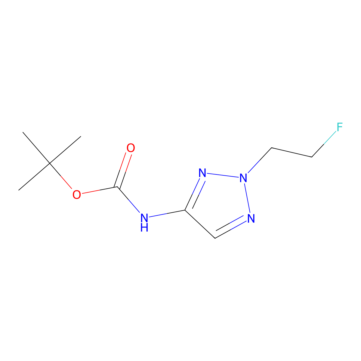 tert-butyl N-[2-(2-fluoroethyl)-2H-1,2,3-triazol-4-yl]carbamate molecular structure, CAS 2680770-43-6