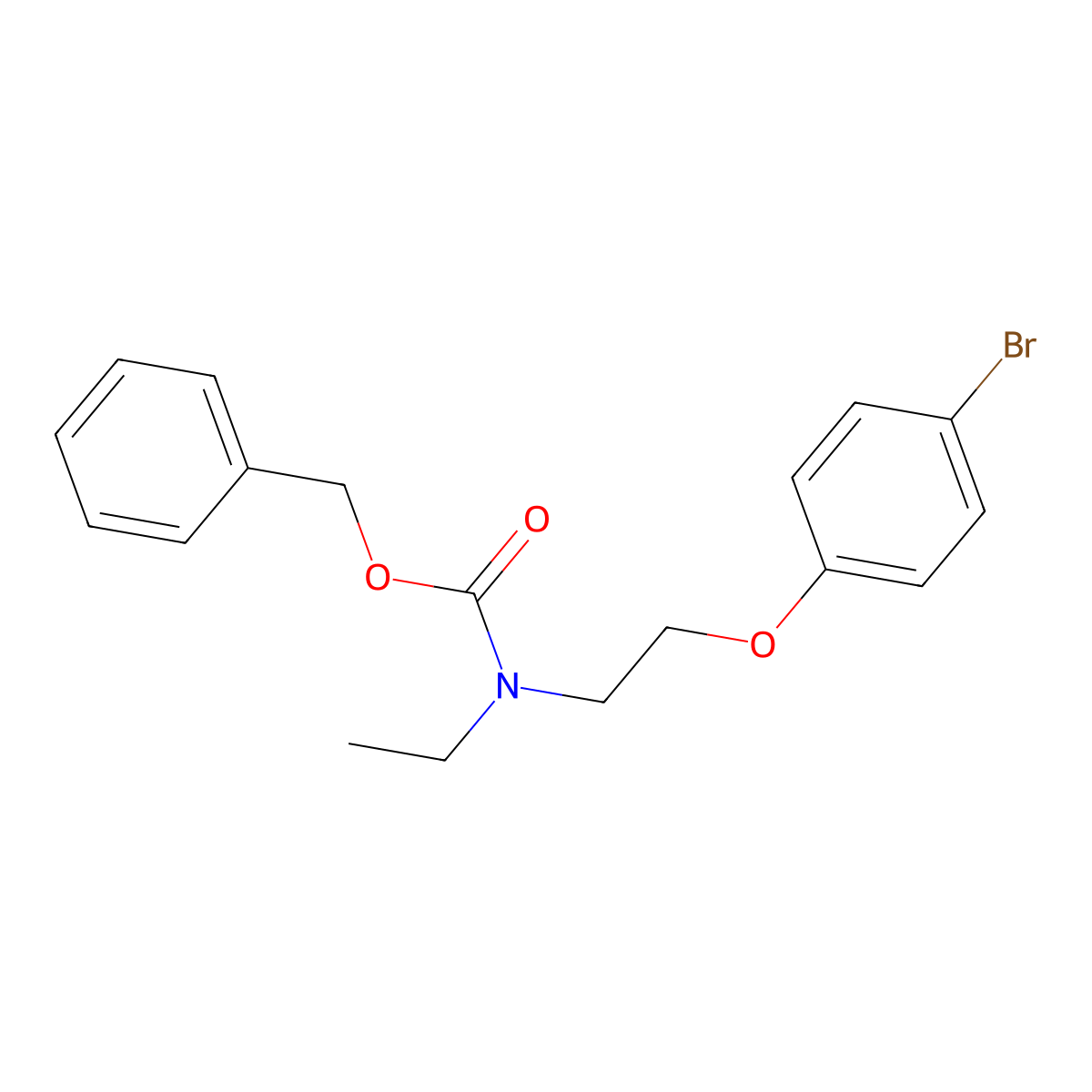 benzyl N-[2-(4-bromophenoxy)ethyl]-N-ethylcarbamate molecular structure, CAS 2680770-56-1