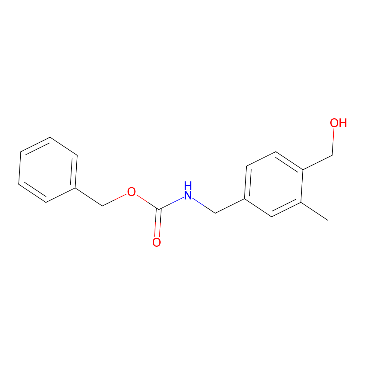 benzyl N-{[4-(hydroxymethyl)-3-methylphenyl]methyl}carbamate molecular structure, CAS 2680770-98-1
