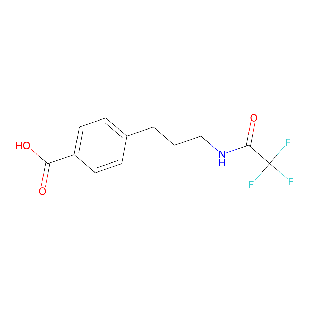 4-[3-(2,2,2-Trifluoroacetamido)propyl]benzoic acid molecular structure, CAS 2680771-04-2