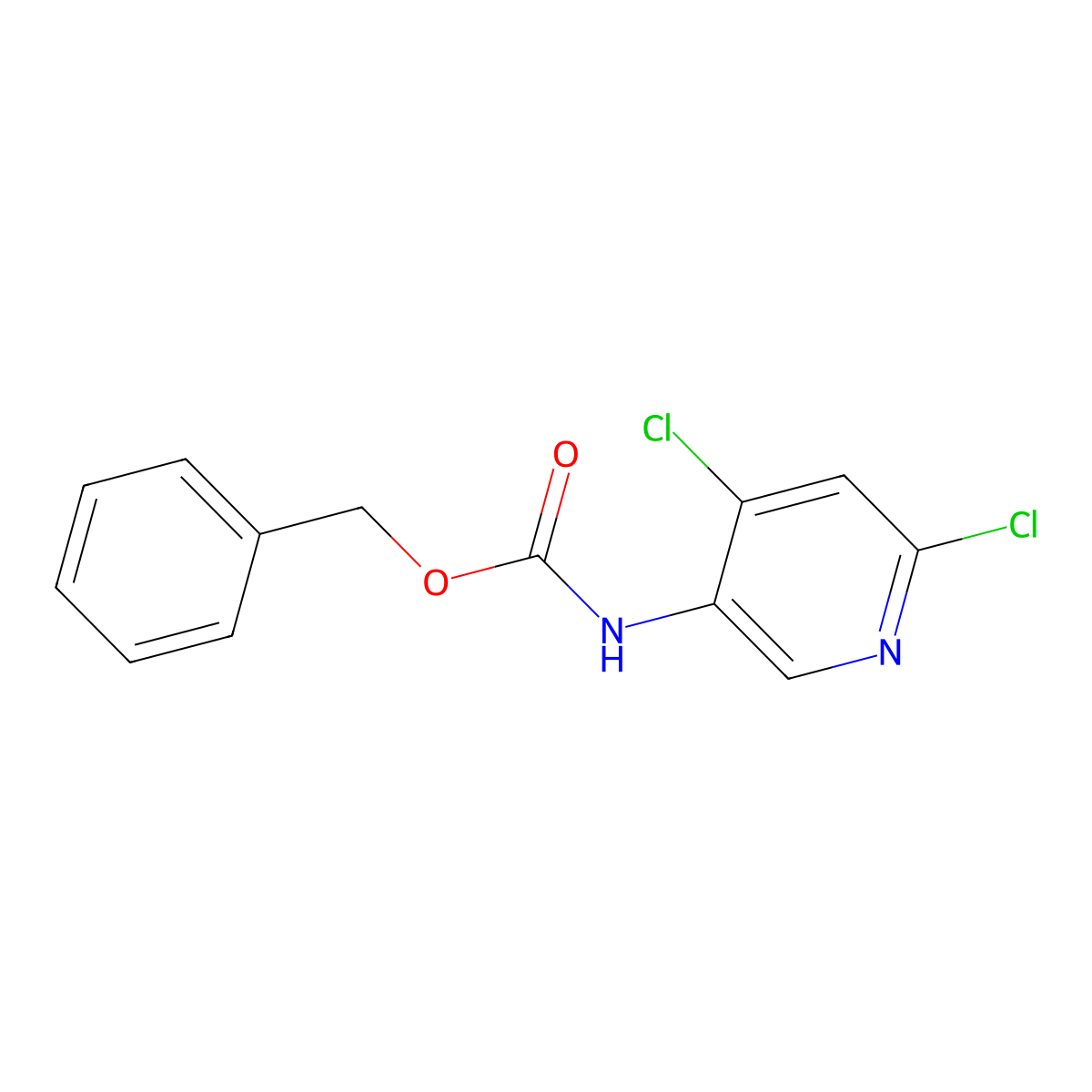 benzyl N-(4,6-dichloropyridin-3-yl)carbamate molecular structure, CAS 2680771-20-2