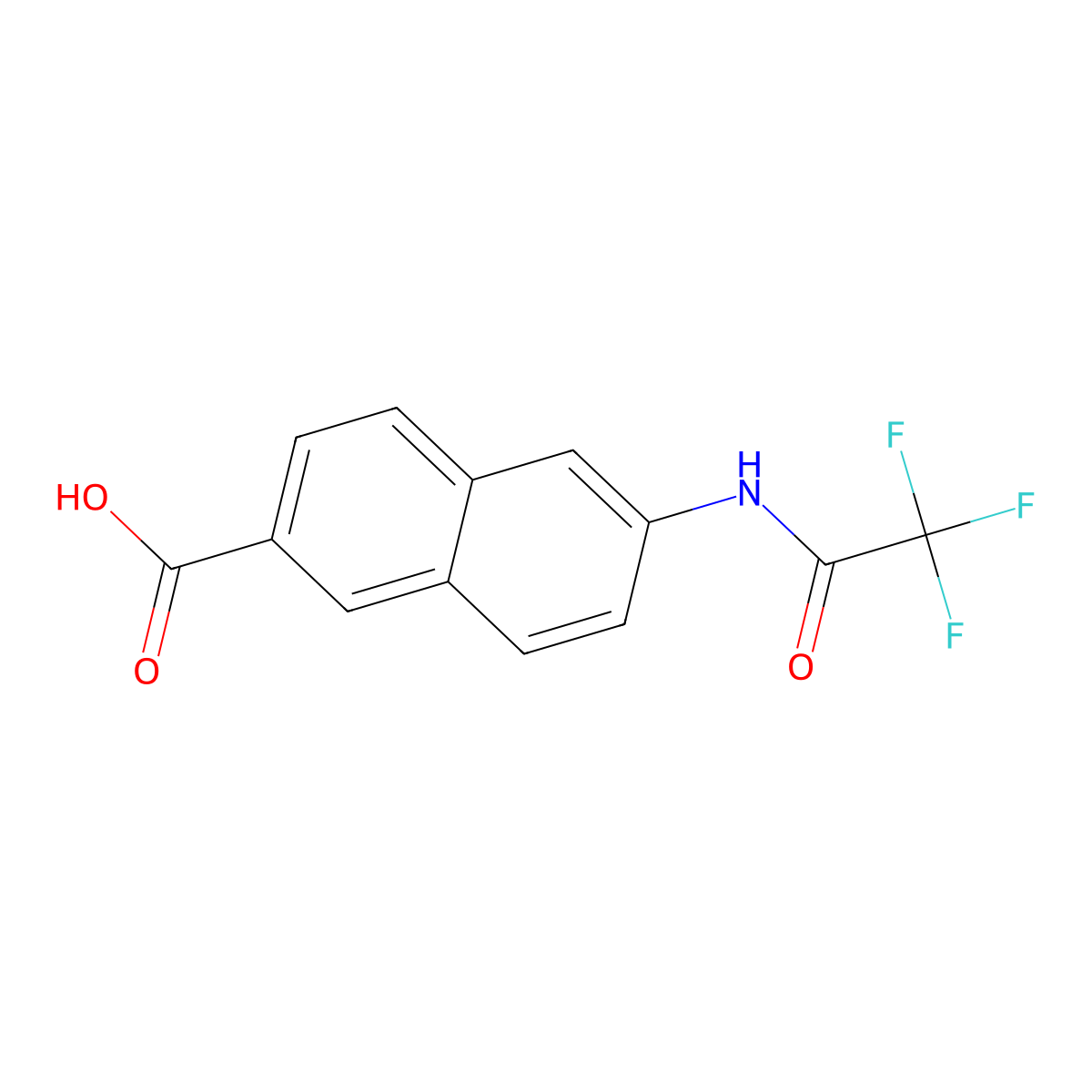 6-(2,2,2-Trifluoroacetamido)naphthalene-2-carboxylic acid molecular structure, CAS 2680771-27-9
