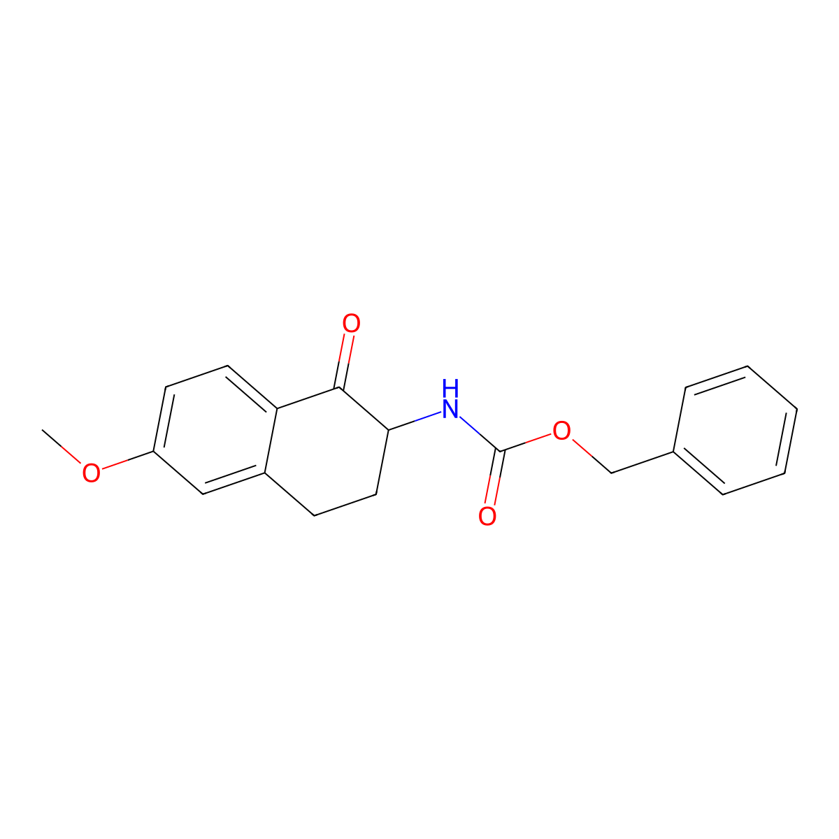 benzyl N-(6-methoxy-1-oxo-1,2,3,4-tetrahydronaphthalen-2-yl)carbamate molecular structure, CAS 2680771-60-0