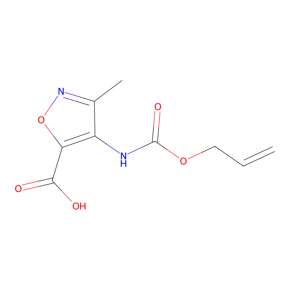 3-Methyl-4-{[(prop-2-en-1-yloxy)carbonyl]amino}-1,2-oxazole-5-carboxylic acid molecular structure, CAS 2680771-72-4