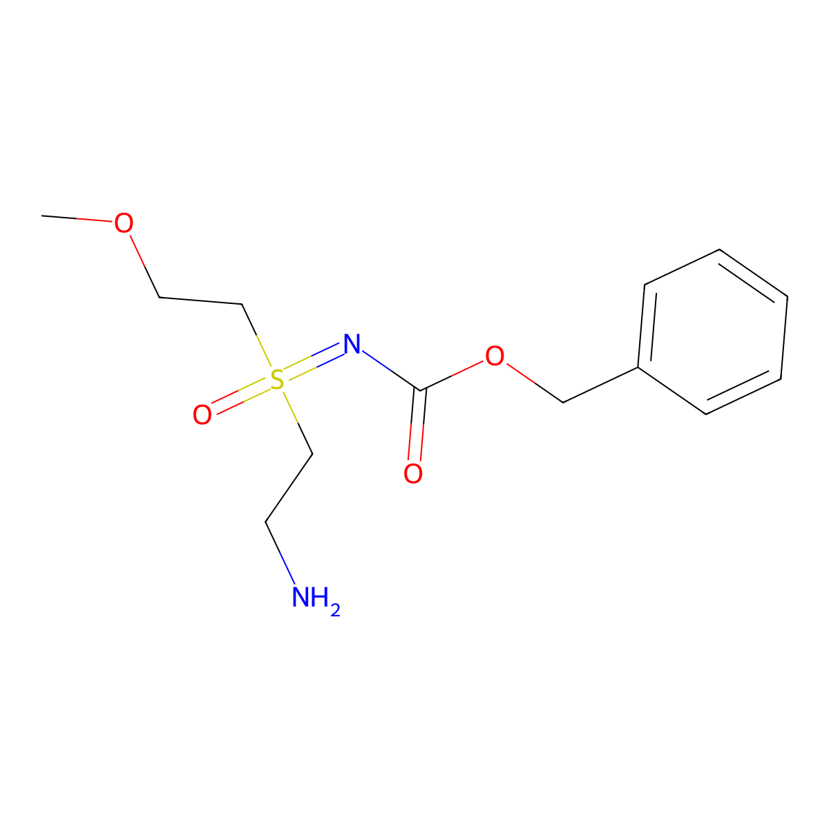 benzyl N-[(2-aminoethyl)(2-methoxyethyl)oxo-lambda6-sulfanylidene]carbamate molecular structure, CAS 2680771-87-1