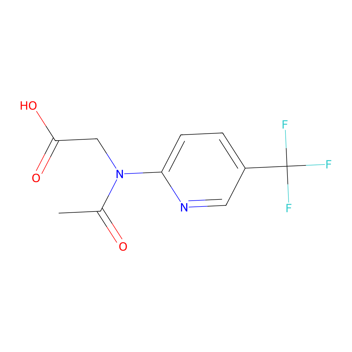 2-{N-[5-(trifluoromethyl)pyridin-2-yl]acetamido}acetic acid molecular structure, CAS 2680772-23-8