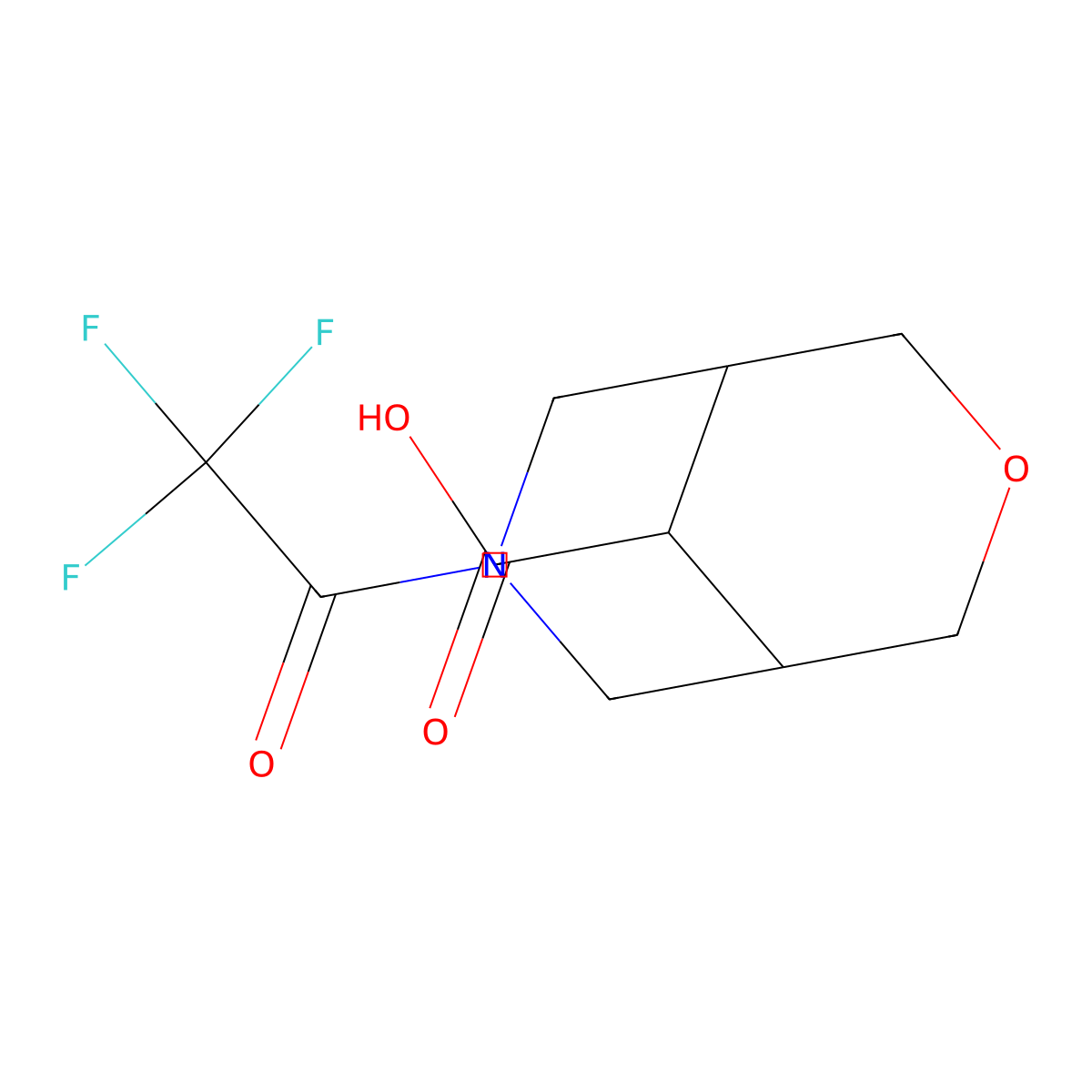 7-(2,2,2-Trifluoroacetyl)-3-oxa-7-azabicyclo[3.3.1]nonane-9-carboxylic acid molecular structure, CAS 2680772-33-0