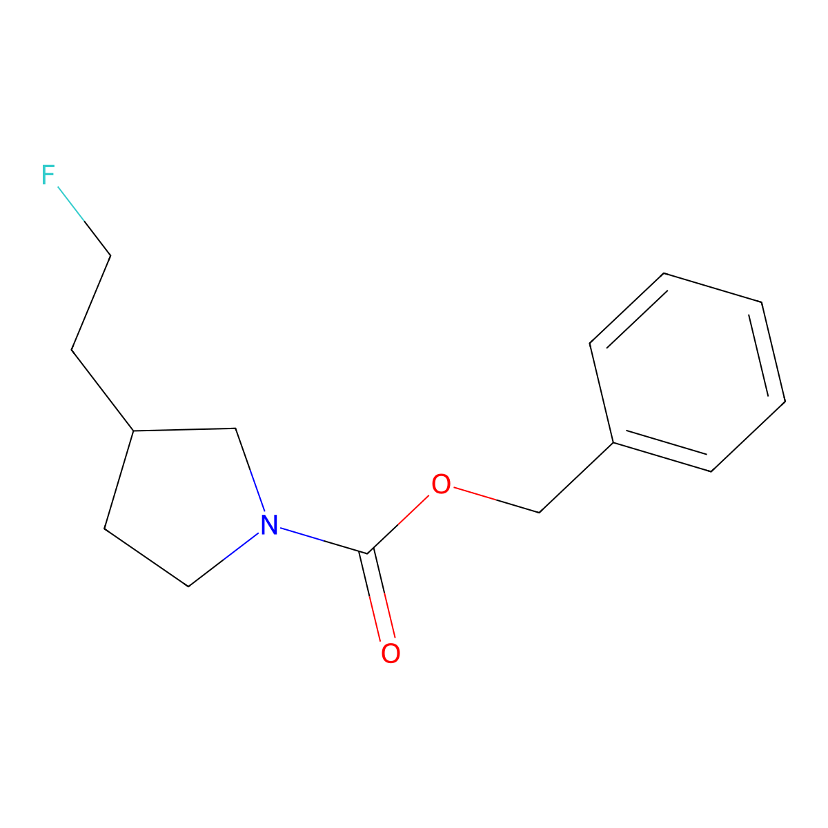 Benzyl 3-(2-fluoroethyl)pyrrolidine-1-carboxylate molecular structure, CAS 2680772-38-5