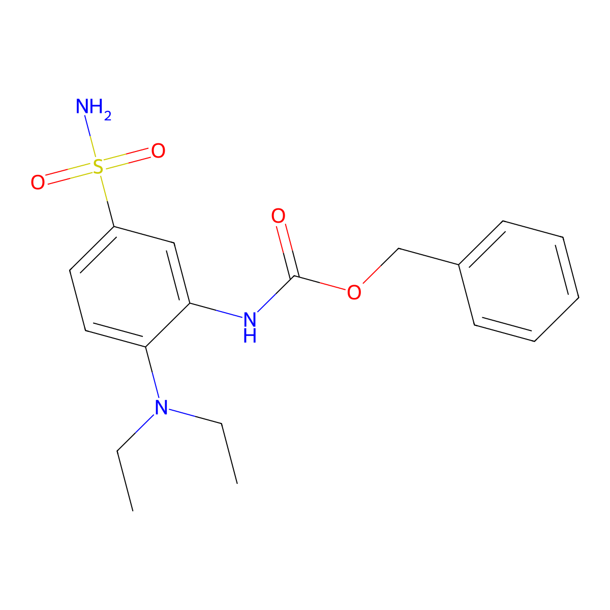 benzyl N-[2-(diethylamino)-5-sulfamoylphenyl]carbamate molecular structure, CAS 2680772-47-6
