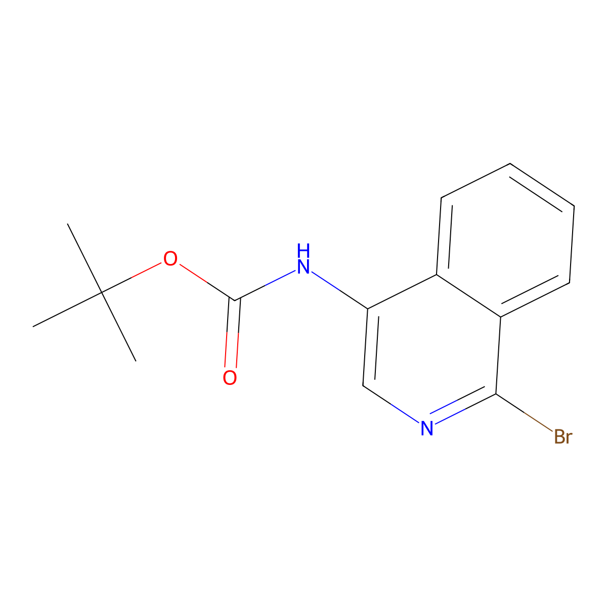 tert-butyl N-(1-bromoisoquinolin-4-yl)carbamate molecular structure, CAS 2680772-67-0