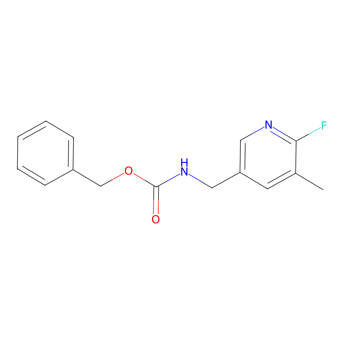 Benzyl N-[(6-fluoro-5-methylpyridin-3-yl)methyl]carbamate molecular structure, CAS 2680772-69-2