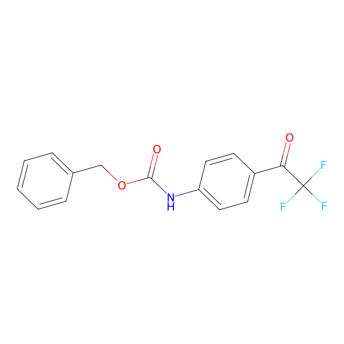 benzyl N-[4-(2,2,2-trifluoroacetyl)phenyl]carbamate molecular structure, CAS 2680772-72-7