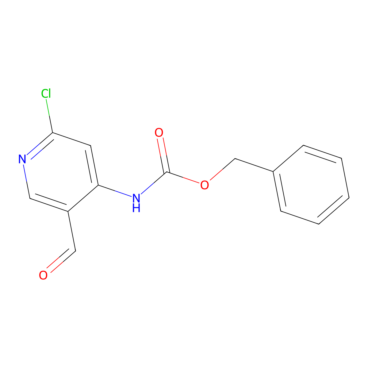 benzyl N-(2-chloro-5-formylpyridin-4-yl)carbamate molecular structure, CAS 2680772-76-1